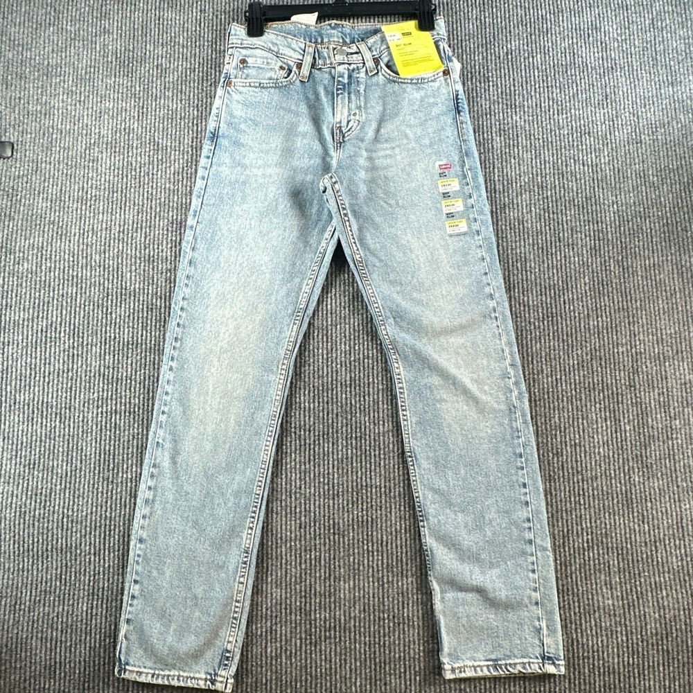 Levis 511 Slim Stretch Jeans Mens 28x30 Light Wash Flex Eco Performance 04511